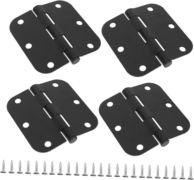 STOBAZA 4pcs Heavy Duty Door Hinge Matte Black Finish for Smooth Installation - Image 1
